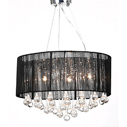VidaXL Lustre en Cristal Noir - 85 Pièces