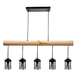 Acheter Decoshop26 Suspension 5 lampes – Noir