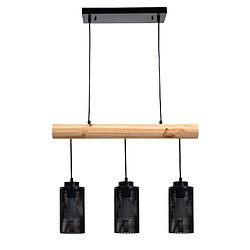 Acheter Decoshop26 Suspension 3 abat-jours - Noir