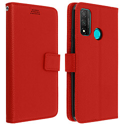 Avizar Housse Huawei P Smart 2020 - Rouge Housse folio porte-cartes - Support vidéo - Fermeture magnétique