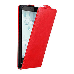 Cadorabo Coque HTC U PLAY Etui - Rouge Coque flip en similicuir - Fermeture magnétique - Protection écran