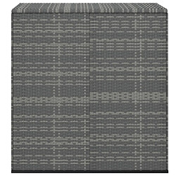 Helloshop26 Boîte à coussins de jardin résine tressée 100 x 49 x 103,5 cm - Gris