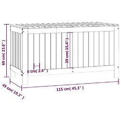 vidaXL Boîte de rangement 115x49 cm pas cher