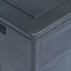Helloshop26 Coffre de jardin plastique - Noir pas cher