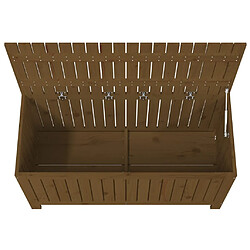 Avis Helloshop26 Coffre de rangement bois - Marron miel