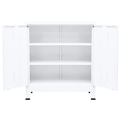 Acheter vidaXL Coffre de rangement industriel Blanc Acier