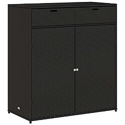 vidaXL Armoire de rangement jardin - 113 cm - Noir