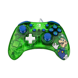 PDP Manette de jeu - Rock Candy - Super Mario LUIGI - Filaire - Couleurs vives - Ergonomique