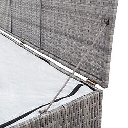 Helloshop26 Coffre de jardin résine - Gris pas cher