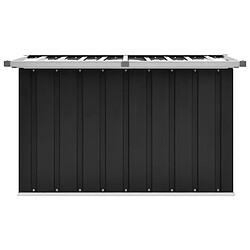 Helloshop26 Coffre de jardin en acier galvanisé - Anthracite - 109 x 67 x 65 cm