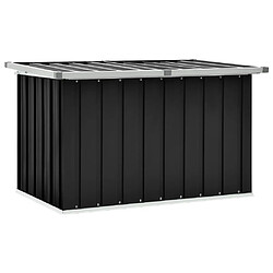 Helloshop26 Coffre de jardin en acier galvanisé - Anthracite - 109 x 67 x 65 cm