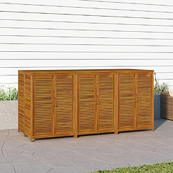 Helloshop26 Coffre de jardin en bois d'acacia - 210 x 87 x 104 cm