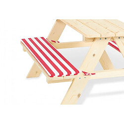 Pinolino Coussins pour table de pique-nique - Rouge