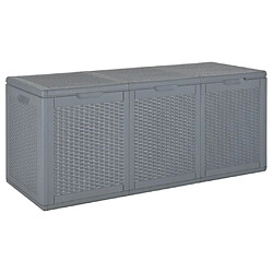 vidaXL Coffre de rangement 270L - Gris