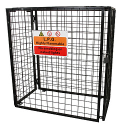 Monstershop Cage pour bouteilles de gaz - Noir
