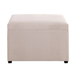 Pegane Coffre de rangement en velours - Crème