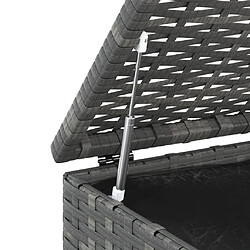 Avis Helloshop26 Coffre de jardin résine tressée - Gris
