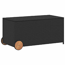 vidaXL Boîte de rangement jardin 190L - Noir