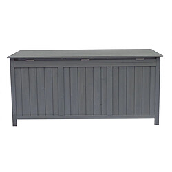 Avis Habitat Et Jardin Coffre de jardin en bois [ ]Macao[ ] - 130 x 64 x 60 cm - Anthracite
