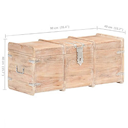 vidaXL Coffre de rangement 90x40x40 cm bois d'acacia pas cher