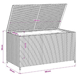 vidaXL Boîte de rangement 100x50x50 cm - Mélange beige pas cher