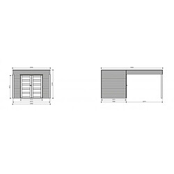 SOLID Abri de Jardin Potenza 5.37m²