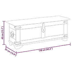 vidaXL Coffre de Rangement Manguier pas cher