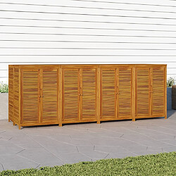 Helloshop26 Coffre de jardin en bois d'acacia - 280 x 87 x 104 cm