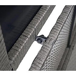 Avis Decoshop26 Coffre de jardin résine tressée - Gris