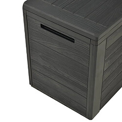 Helloshop26 Coffre de jardin plastique - Anthracite pas cher