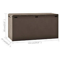 Helloshop26 Coffre de jardin plastique - Marron pas cher
