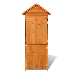 Helloshop26 Armoire de jardin en bois - Marron - 42,5 x 64 x 190 cm