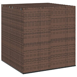 Helloshop26 Boîte à coussins de jardin résine tressée 100 x 97,5 x 104 cm - Marron