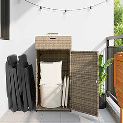 Avis vidaXL Armoire jardin 55x55x111 cm - Beige