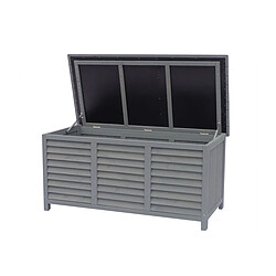 Habitat Et Jardin Coffre de jardin en bois Macao - 130 x 64 x 60 cm - Anthracite