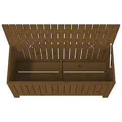 Avis Helloshop26 Coffre de rangement bois - Marron miel