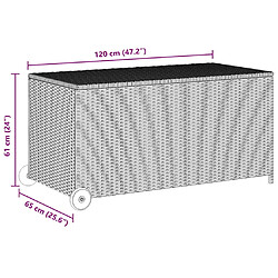 vidaXL Boîte de rangement 120x65x61 cm Rotin Gris Clair pas cher