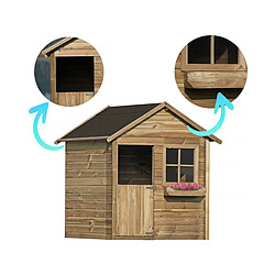 Acheter Habitat Et Jardin Maisonnette [ ]Coccinelle[ ] - 126 x 112 x 158 - Bois