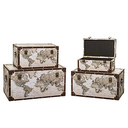 Atmosphera Malle mappemonde loft - Multicolore