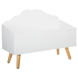 Atmosphera Coffre de rangement enfant Nuage - Longueur 58 cm - Blanc