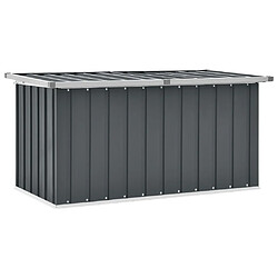 vidaXL Boîte de rangement jardin 129x67x65 cm - Gris