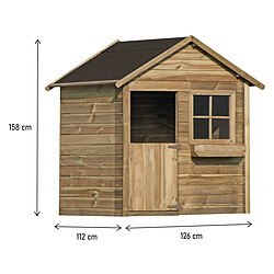 Avis Habitat Et Jardin Maisonnette [ ]Coccinelle[ ] - 126 x 112 x 158 - Bois