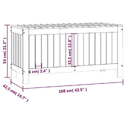 vidaXL Coffre de rangement 108 x 42,5 cm - Gris pas cher