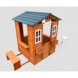 Ataa Maisonnette en bois pour enfant - Gris pas cher