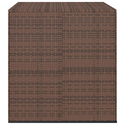 Helloshop26 Boîte à coussins de jardin résine tressée 100 x 97,5 x 104 cm - Marron