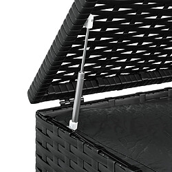 Avis Helloshop26 Boîte à coussins de jardin résine tressée 100 x 49 x 103,5 cm - Noir
