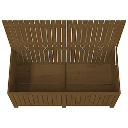 Avis Helloshop26 Coffre de rangement bois - Marron miel