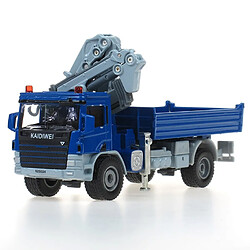 Camion grue miniature métal 1:50 - Bleu