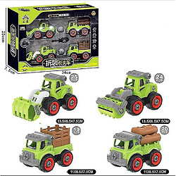 Kit véhicules de construction 4 en 1 - Jaune