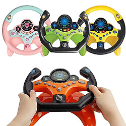 Volant de conduite pour enfant - Jaune Jouet volant interactif enfant - Effets lumineux et sonores - Piles AA - Plastique - Dès 4 ans
